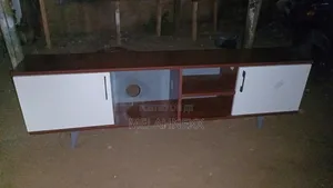 Dark Walnut White Tv Stand