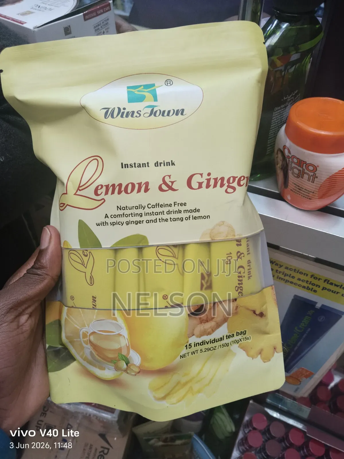 Lemon Ginger Tea, Honey Flavor Instant Beverage Granules-150g
