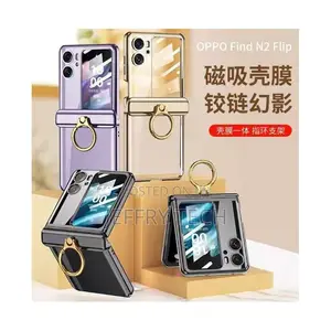 Oppo Find N2 Flip Case Slim Clear Plating Hard Back Cover + Screen