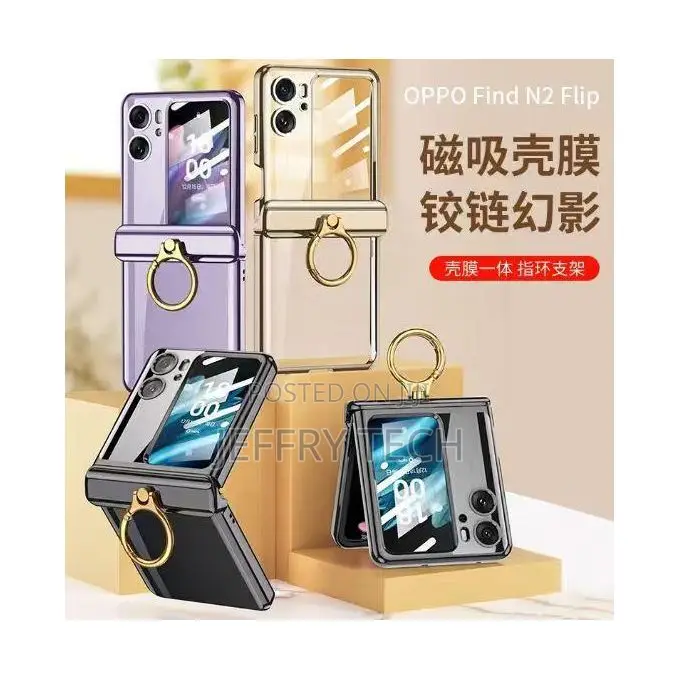Oppo Find N2 Flip Case Slim Clear Plating Hard Back Cover + Screen