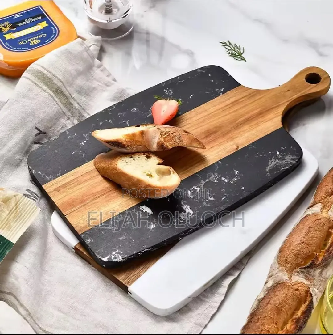 Cutting Marble Board Stone + Acacia or Serving Tray