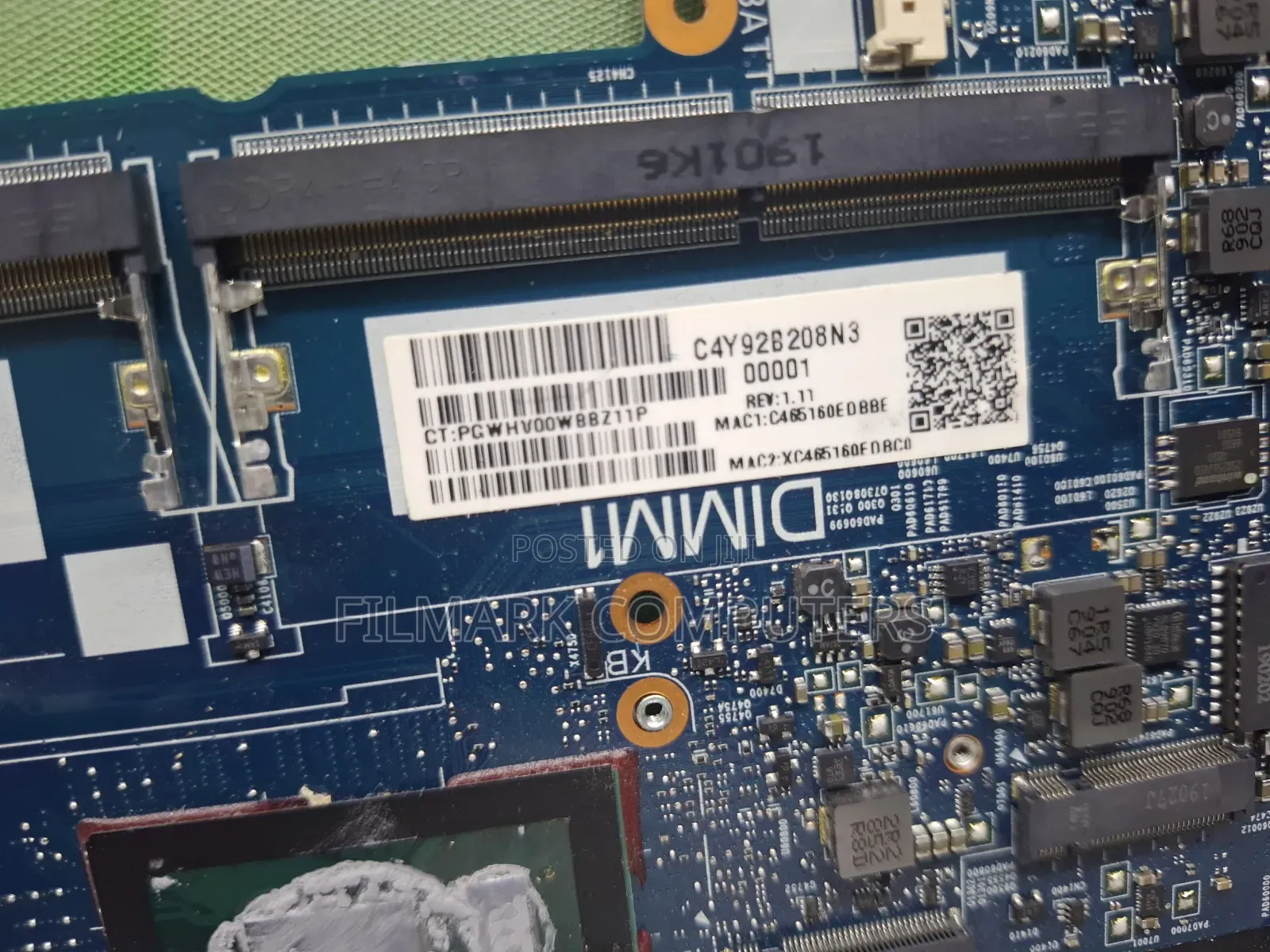 Hp Elitebook 14” 840 G5 Intel I7-8650u Motherboard