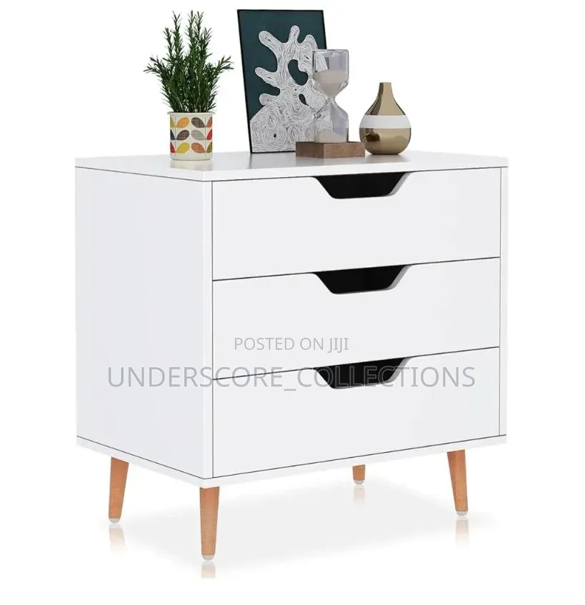 Wooden Bedside 3 Drawers Chest