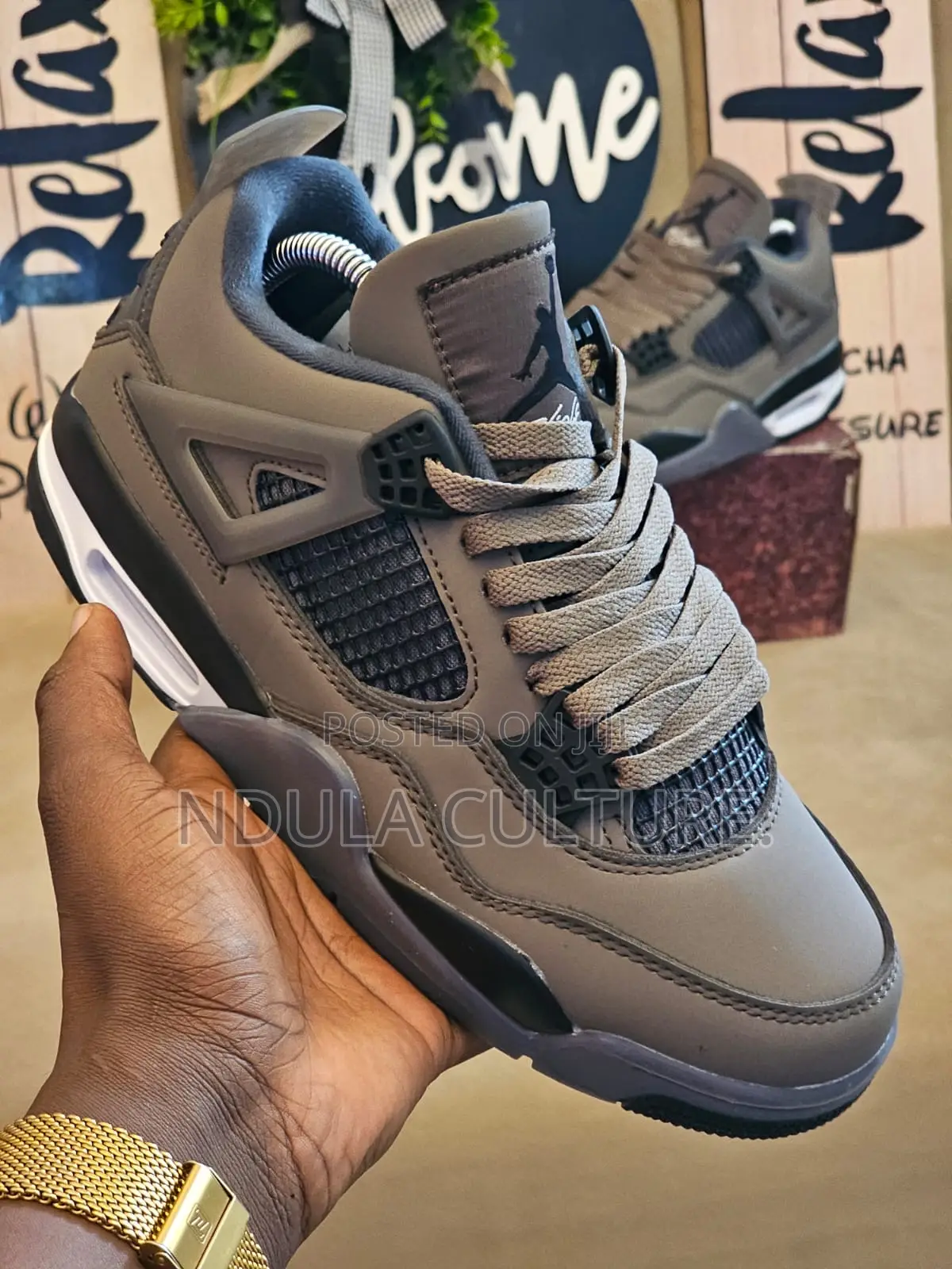 Jordan 4 Levis and Leather