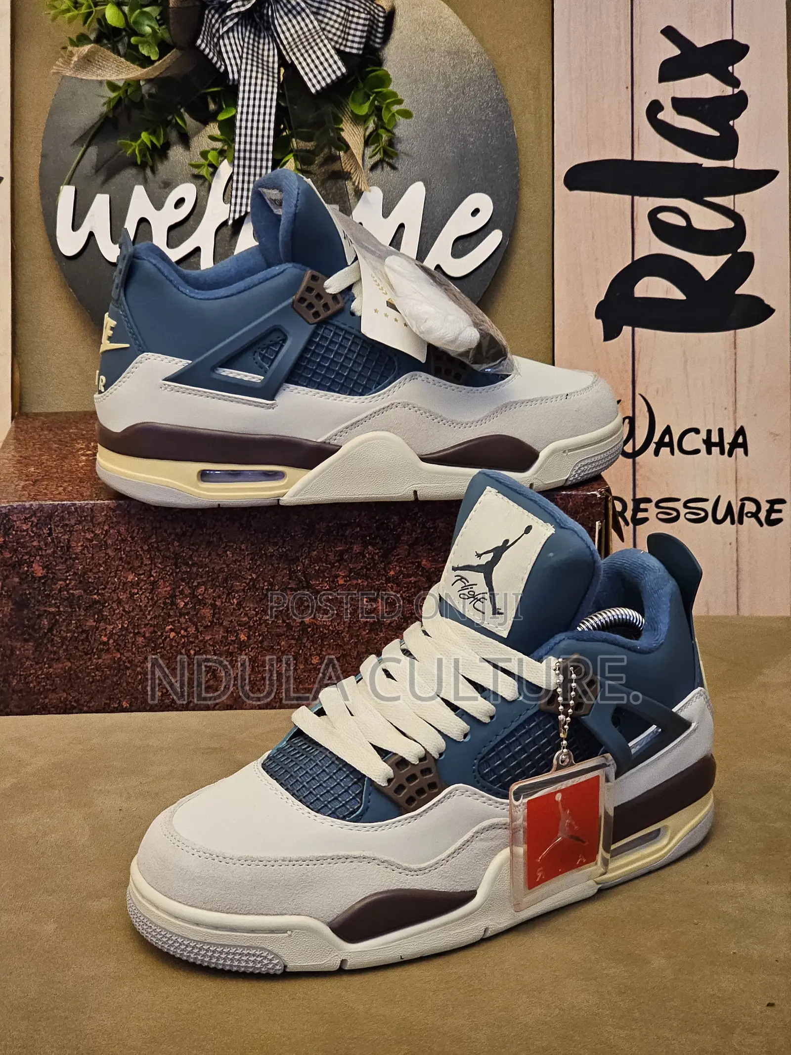 Jordan 4 Levis and Leather