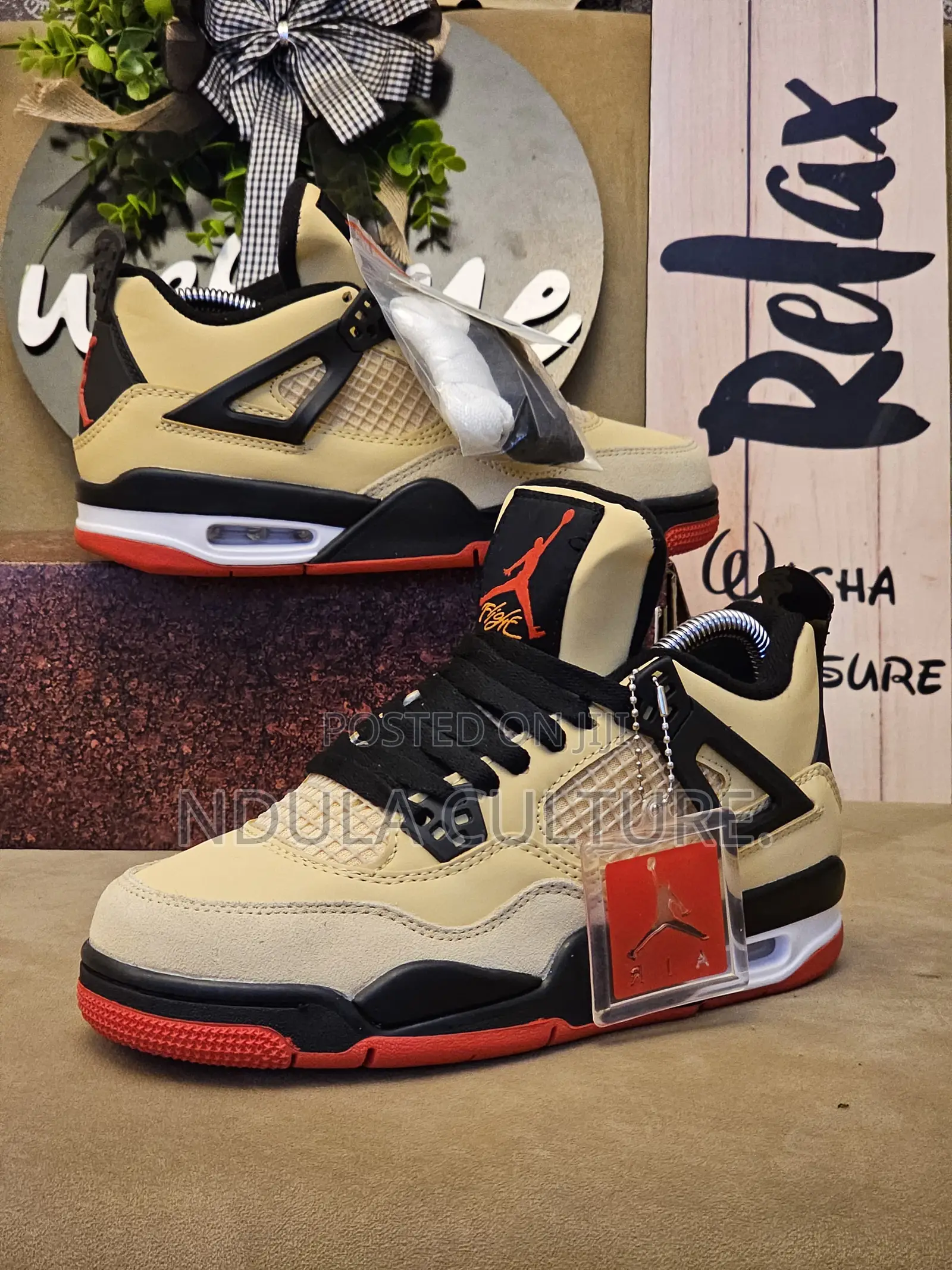 Jordan 4 Levis and Leather