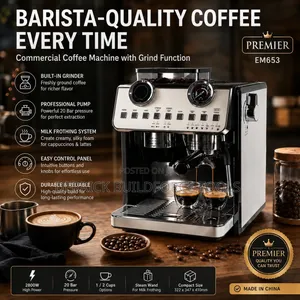 Commercial Barista Coffee Making Machine With Grind Function