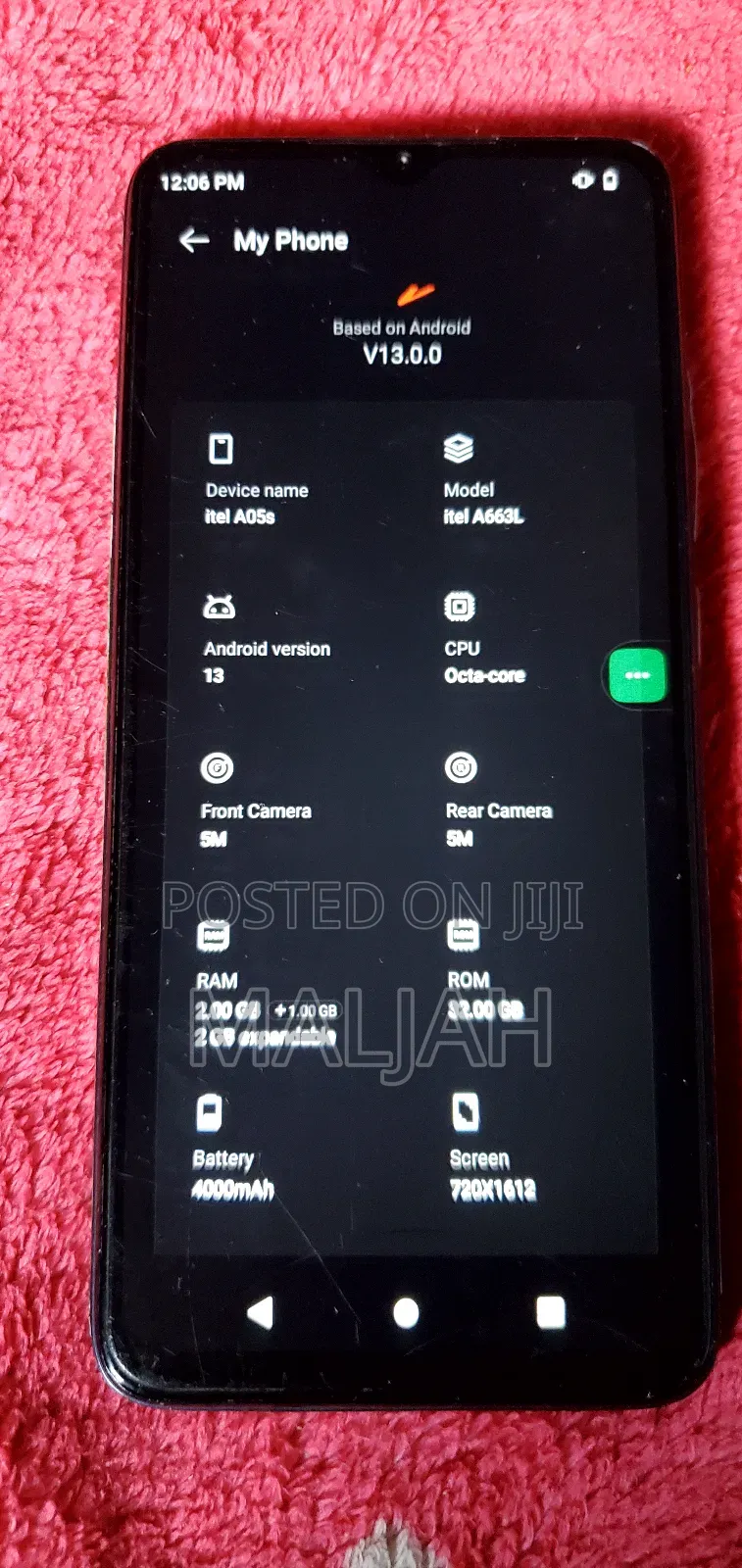 Itel A05s 32 GB Black