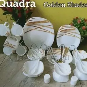 39 Pieces Square Opal Glass Dinner Set