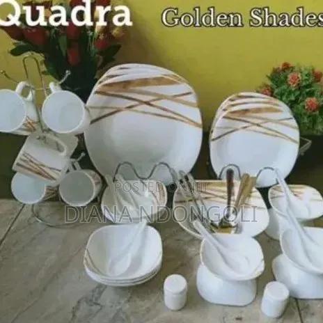 39 Pieces Square Opal Glass Dinner Set