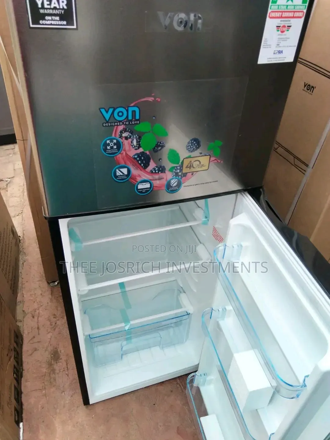Von Refrigerator Double Door 138 Litres