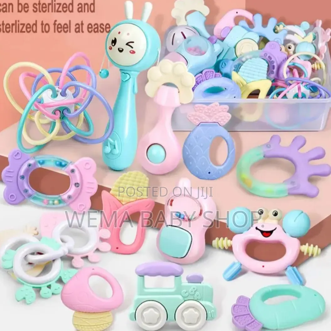 16-Piece Set Silicone Baby Rattles and Teethers