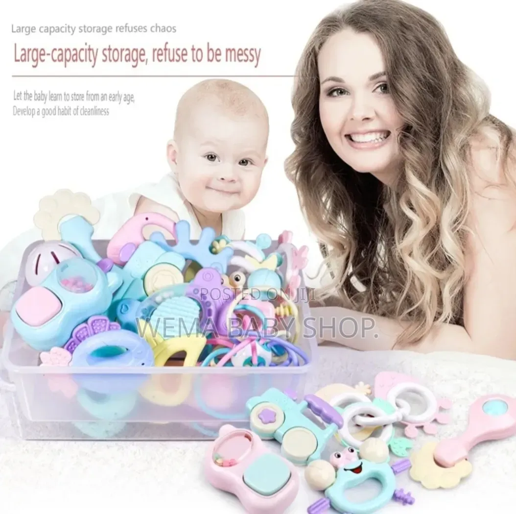 16-Piece Set Silicone Baby Rattles and Teethers