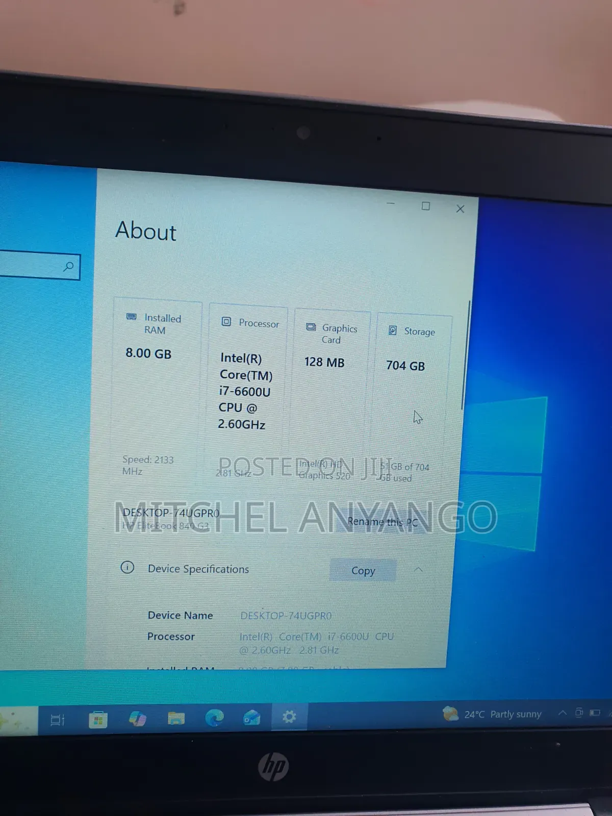 Laptop HP EliteBook 840 G3 8GB Intel Core i7 SSD 256GB