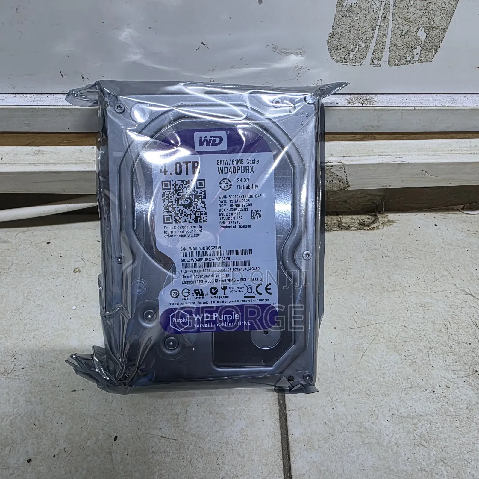 Wd Purple 4tb Surveillance Hard Drive for CCTV DVR and NVR