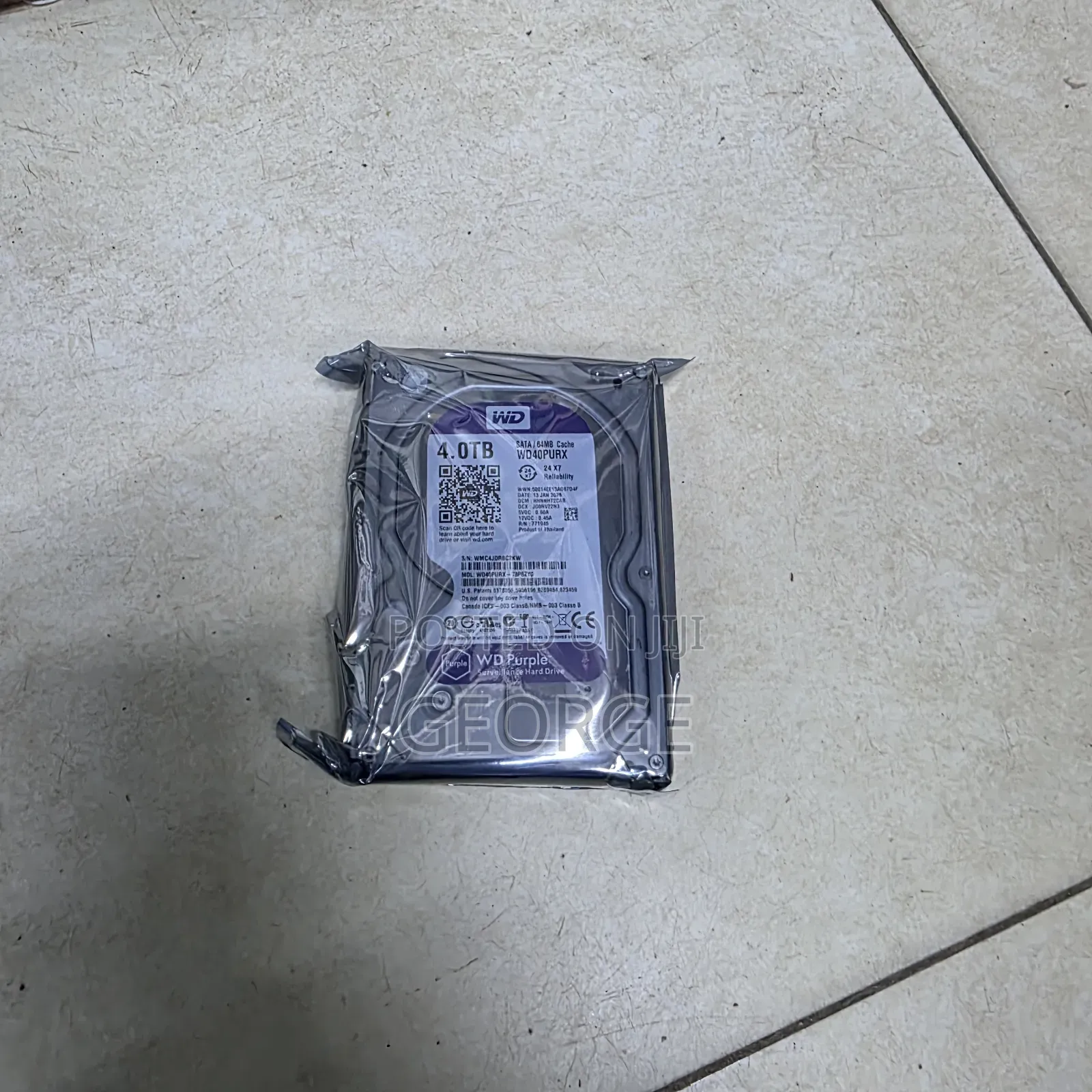 Western Digital Purple 4tb CCTV Hard Disk With Sata Interface