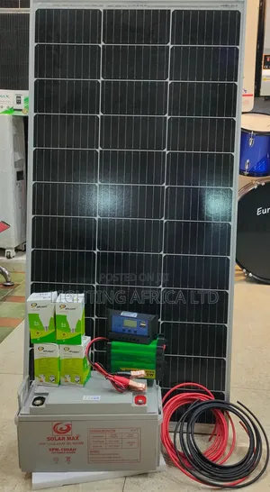 120 Watts Solar System- 100ah Battery - 300w Inverter - 20a Controller