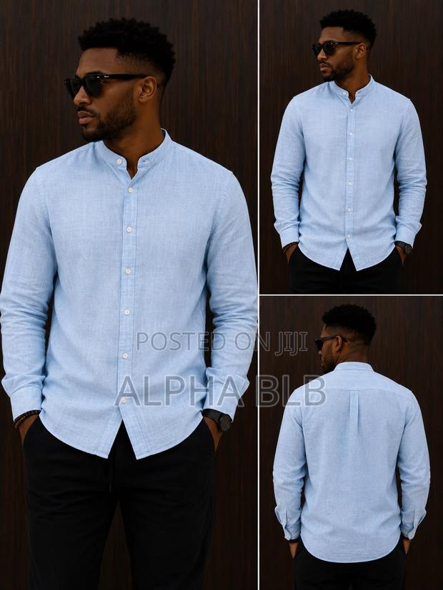 Long Sleeved Linen Shirts - thumbnail 4