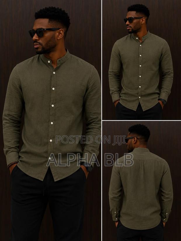 Long Sleeved Linen Shirts - thumbnail 9