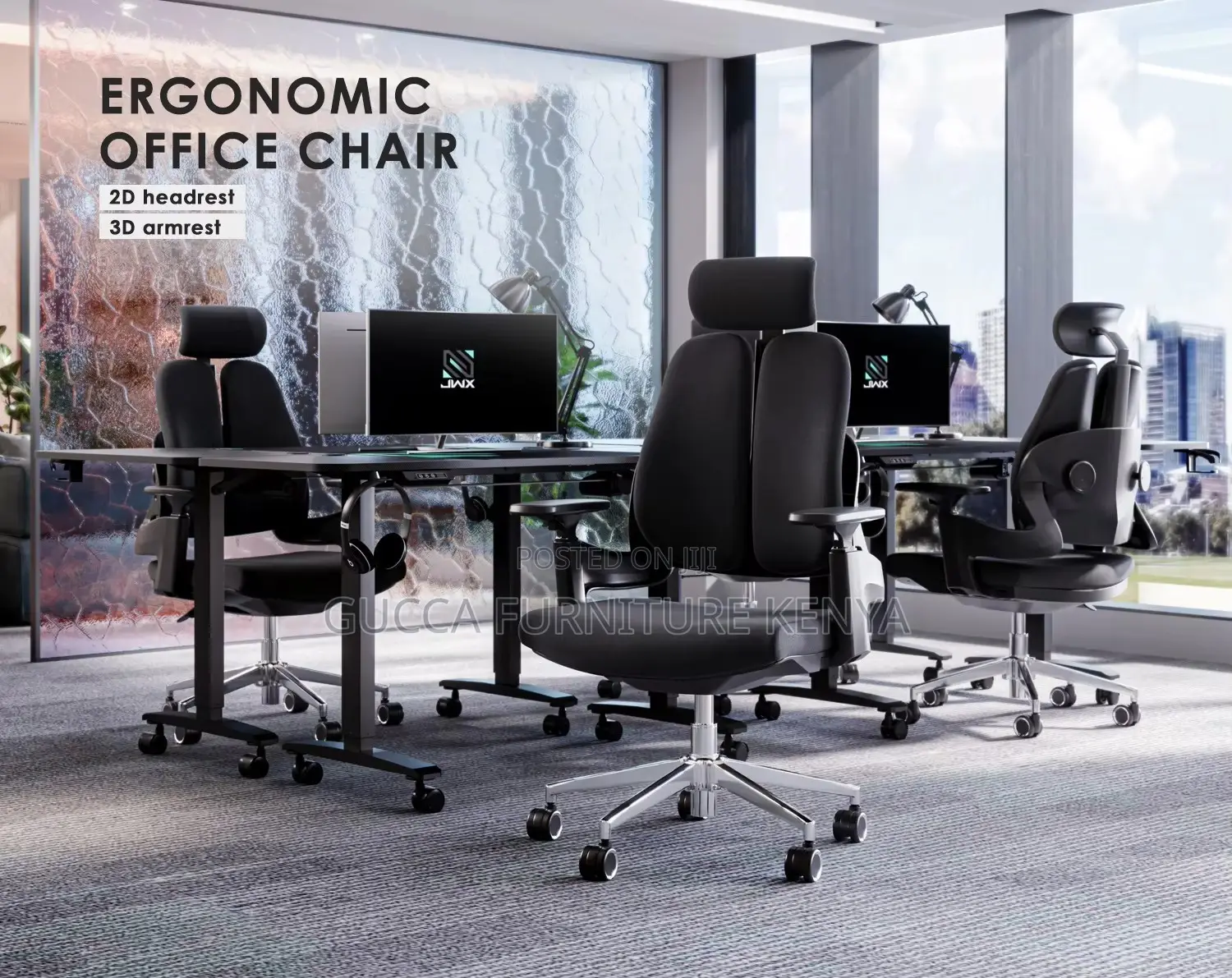Dual Back Office Ergonomic Seat.