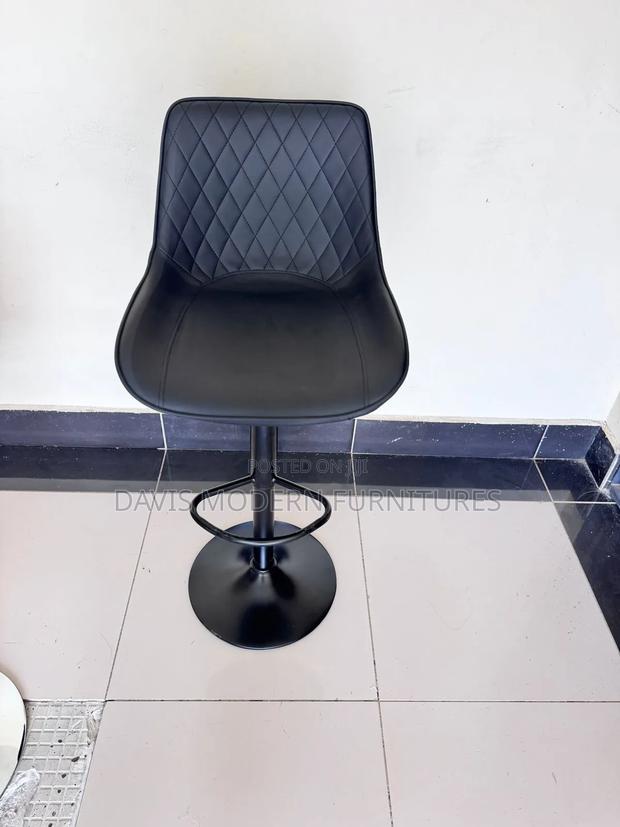 Black Adjustable Bar Stool - main view