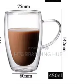 Borocillicate Coffee Double Sided Mug 450 Ml Stda