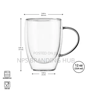 Borocillicate Coffee Double Sided Mug 450 Ml Stda