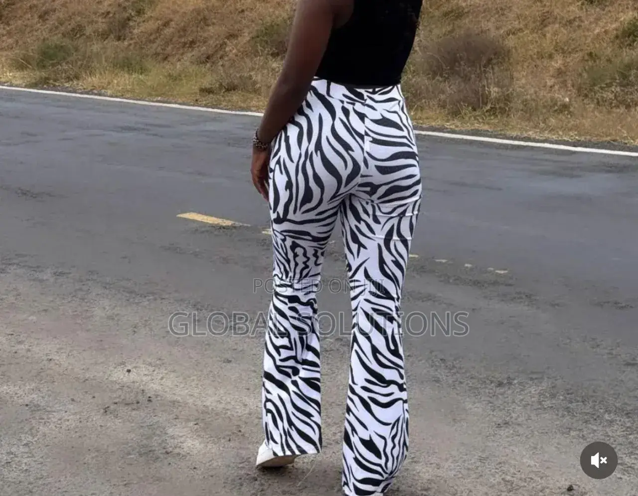 Fashion Nova Boho Dreams Zebra Flare Pants