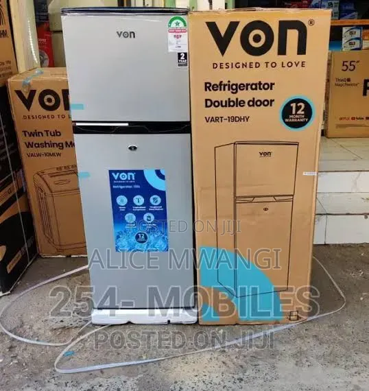 Von Vart - 19dhs Double Door Fridge 136l
