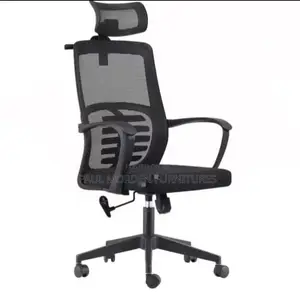 Black Adjustable Office Headrest Chair