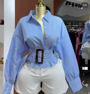 Light Blue and White Striped Shirt From Aveloria Modichic