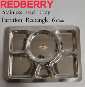 Redberry Stainless Steel Partition Rectangular Plate