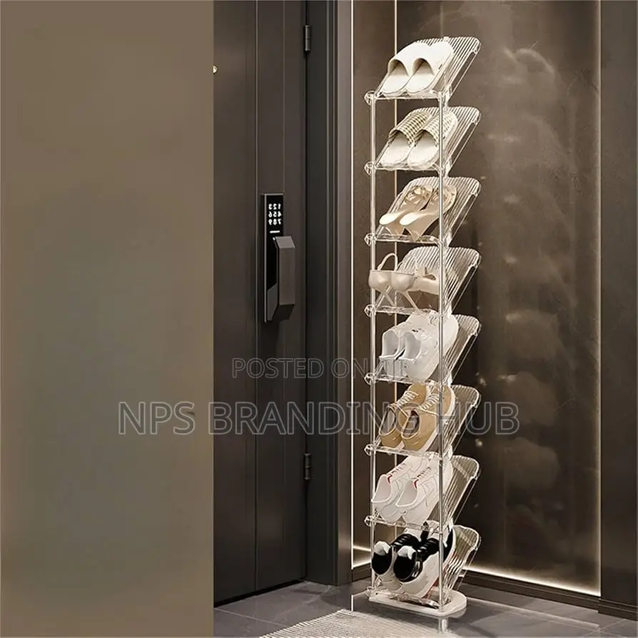 8 Tier String Acrylic Shoe Rack (Stda)