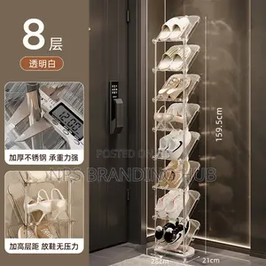 8 Tier String Acrylic Shoe Rack (Stda)