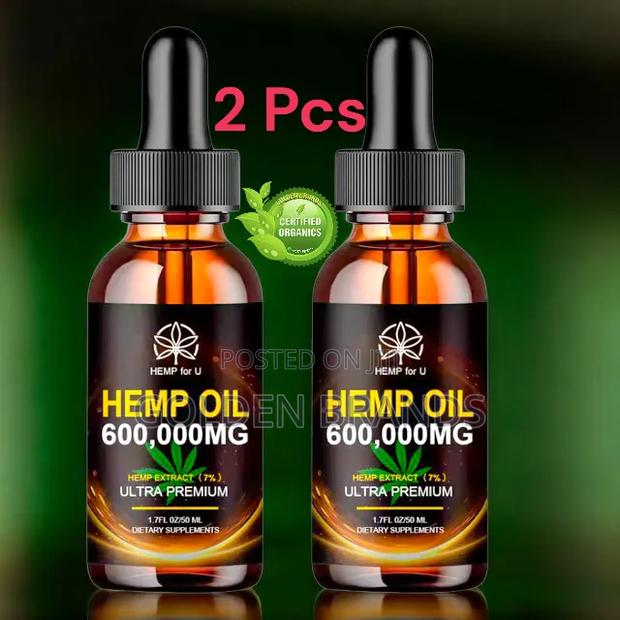 Premium Hemp Oil 600,000mg-Ultra Strength (2 Pcs) Today's Offer