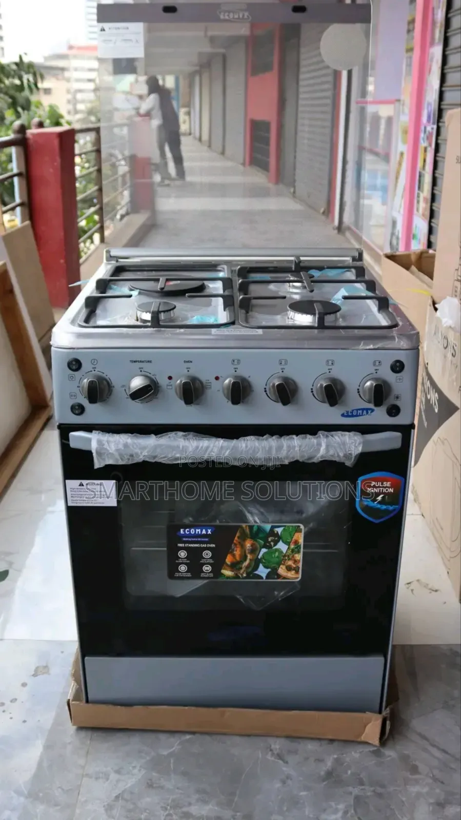 Ecomax Standing Cooker 60×60 3g + 1 Electric Hot Plate
