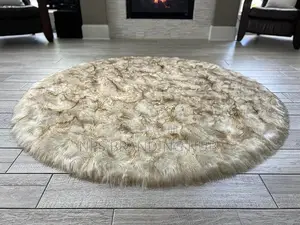 Fluffy Shaggy Bedside Carpet Size 100cm (Stda)