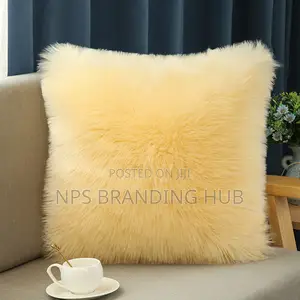 Wool Plush Cushion Pillow Cover,Fluffy Pillow Cover (Stda)