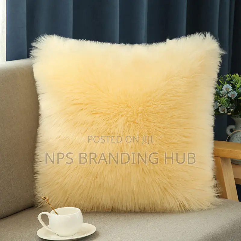 Wool Plush Cushion Pillow Cover,Fluffy Pillow Cover (Stda)