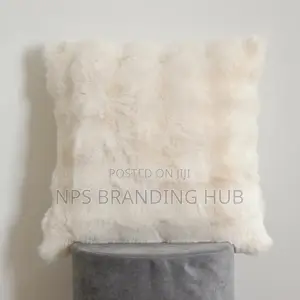Soft Cozy Fluffy Faux Rabbit Fur Pillow Case Covers 45 by 45cm (Stda