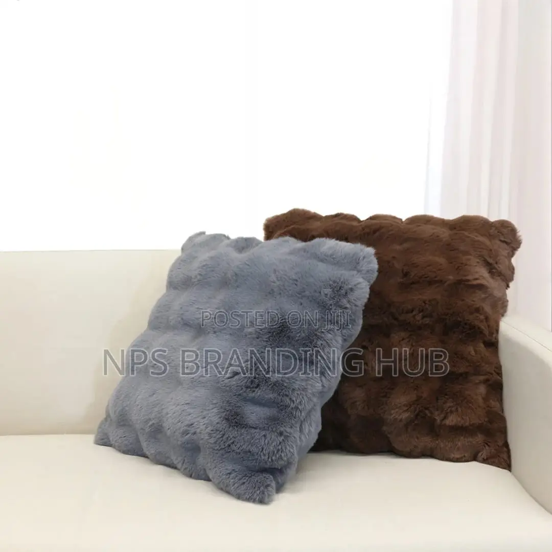 Soft Cozy Fluffy Faux Rabbit Fur Pillow Case Covers 45 by 45cm (Stda