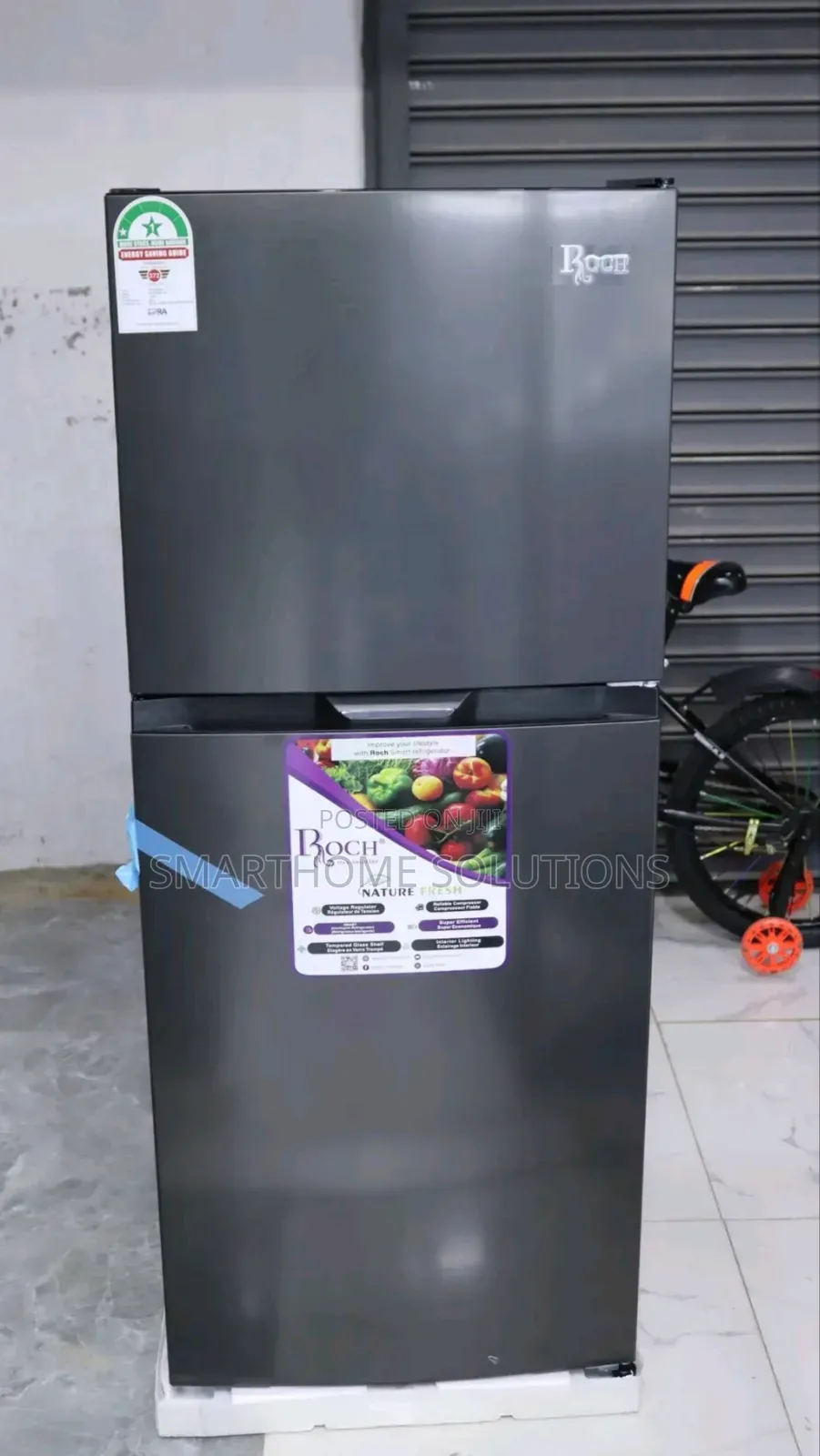 Roch RFR-225-Dt-B 181 Litres Double Door No Frost Fridge
