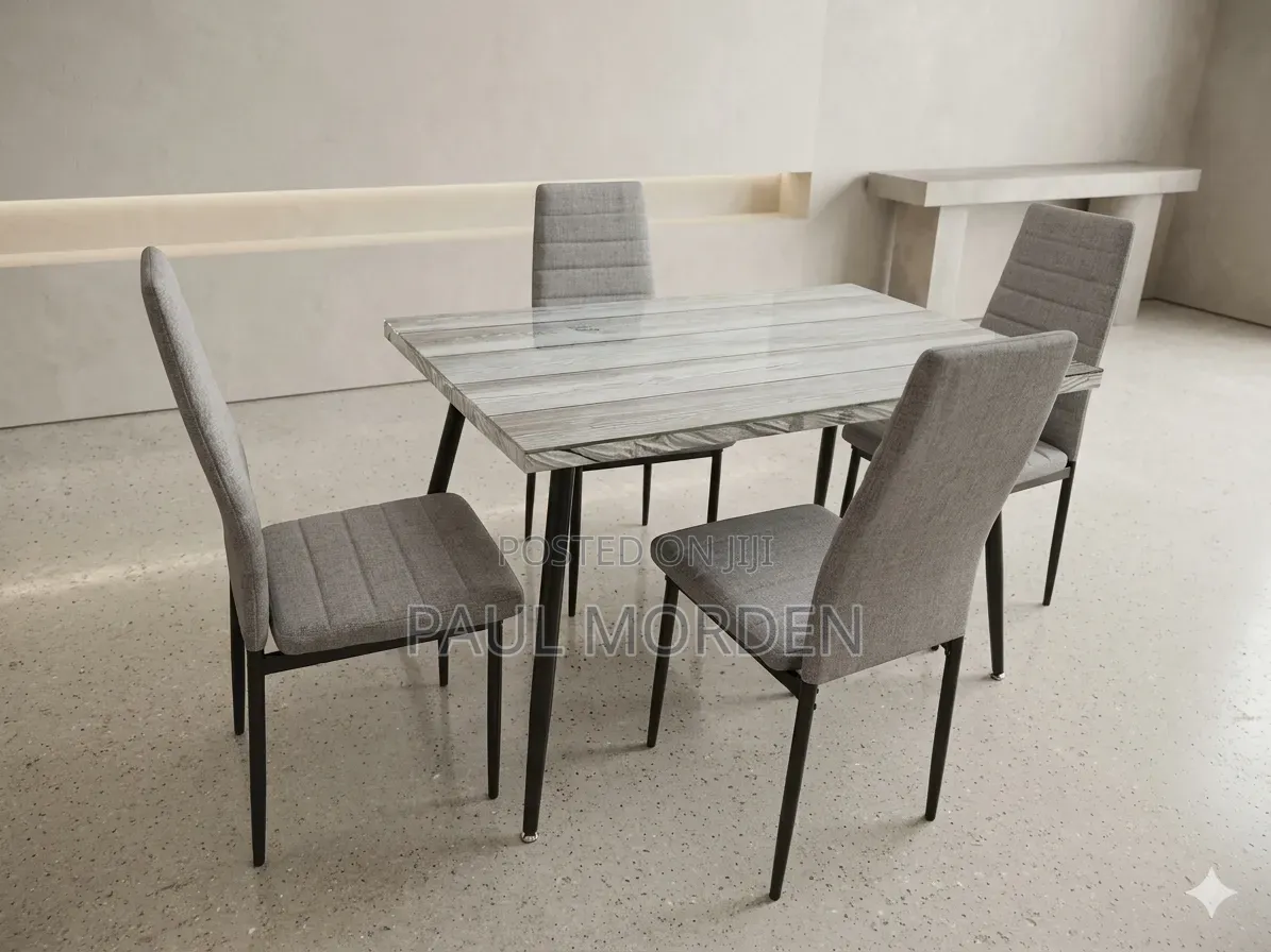 Rectangle Dining Table With Four Dining Chairs