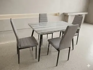 Rectangle Dining Table With Four Dining Chairs