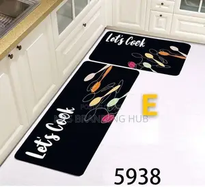 2 Pc Non-Slip Kitchen Mat With Rubber(120*45cm ,75*45 Cm)Stda