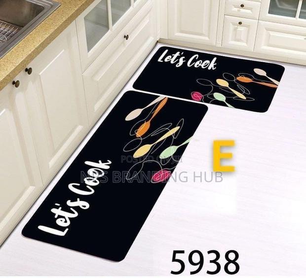 2 Pc Non-Slip Kitchen Mat With Rubber(120*45cm ,75*45 Cm)Stda - thumbnail 3