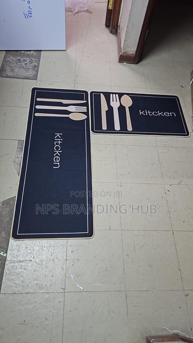 2 Pc Non-Slip Kitchen Mat With Rubber(120*45cm ,75*45 Cm)Stda - thumbnail 5