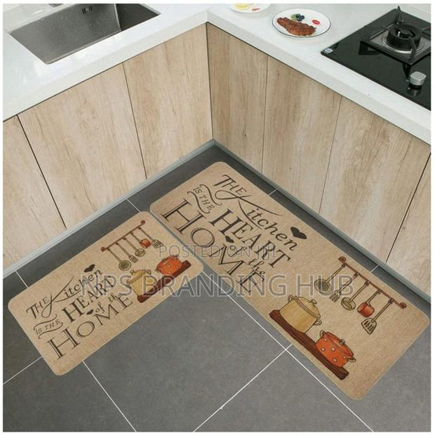 2 Pc Non-Slip Kitchen Mat With Rubber(120*45cm ,75*45 Cm)Stda - thumbnail 6