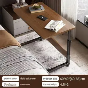 Movable Bedside/ Coach Laptop Desk.Expandle 60×40(60-85 Cm) Stda