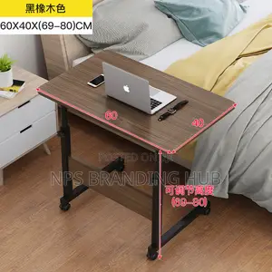 Movable Bedside/ Coach Laptop Desk.Expandle 60×40(60-85 Cm) Stda